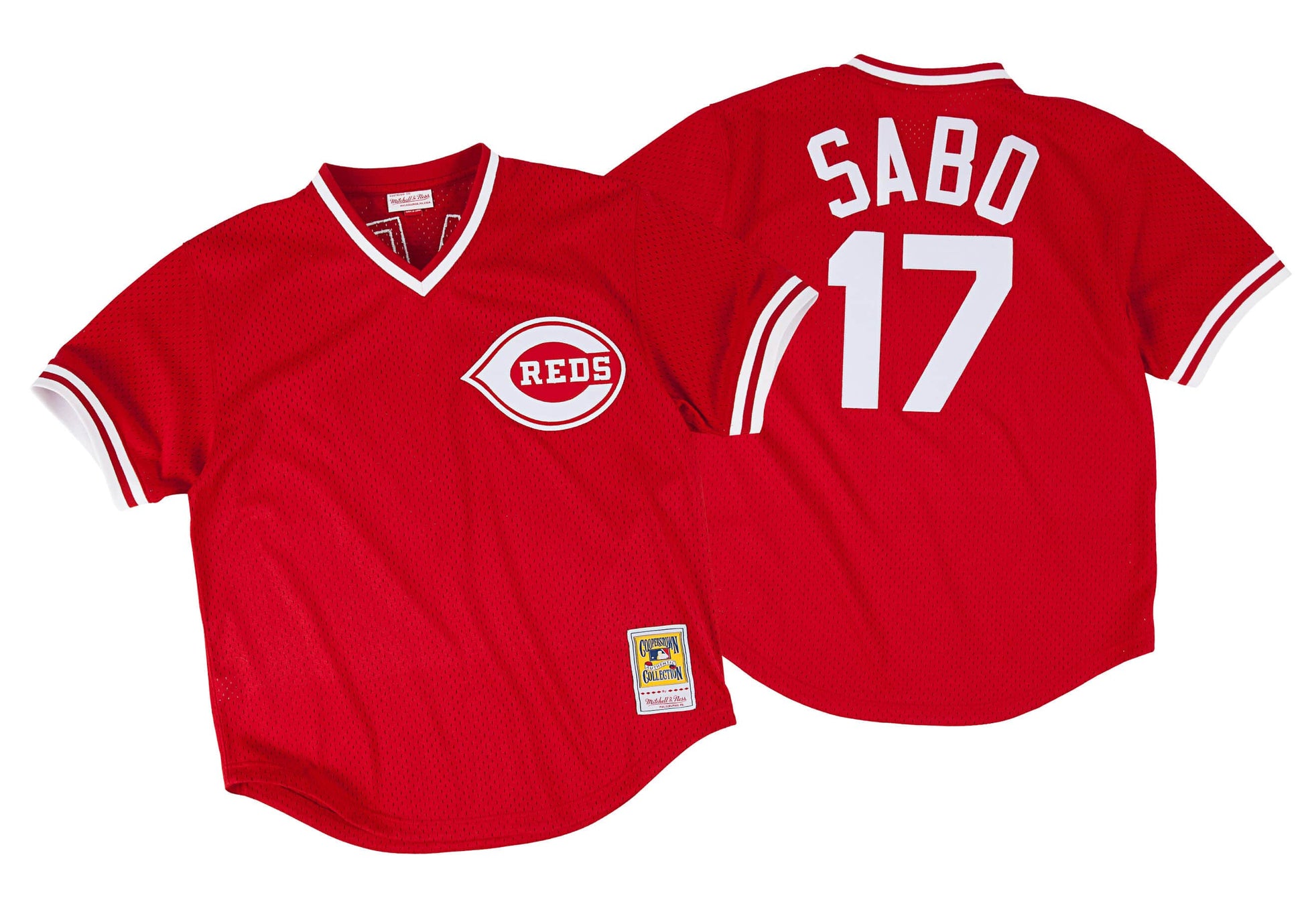 Mitchell & Ness Chris Sabo Cincinnati Reds Red Cooperstown Mesh Batting Practice Jersey Size: Small
